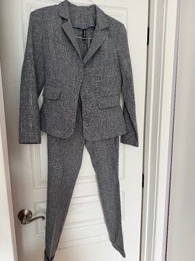 Gray Tailored Pant Suit Set | Made in Ukraine | Modern Slim Fit Blazer + Pants